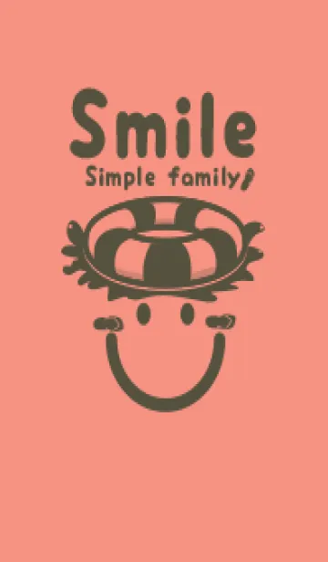 [LINE着せ替え] スマイル＆サマー 鮭色の画像1