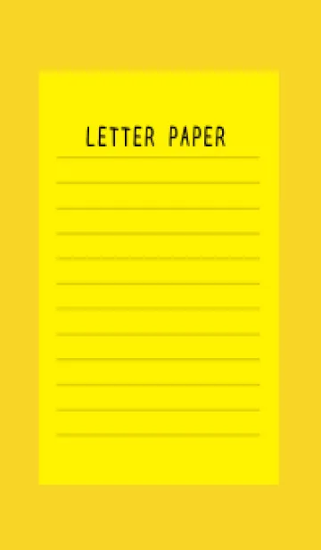 [LINE着せ替え] カラー便箋/イエロー/朱色の画像1