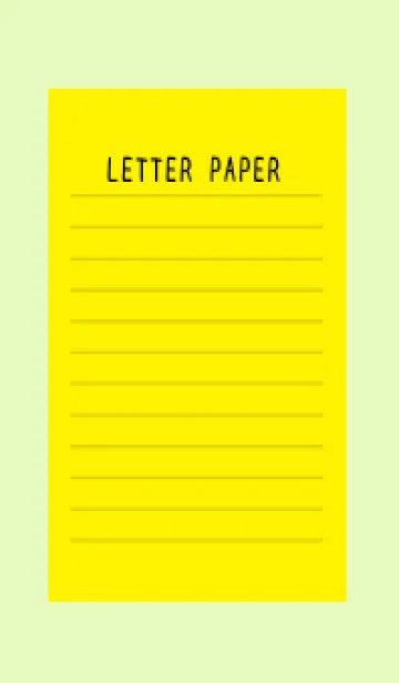 [LINE着せ替え] カラー便箋/イエロー/イエローグリーンの画像1