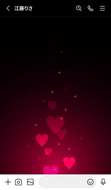 [LINE着せ替え] - Beautiful Garnet Red Heart -の画像2