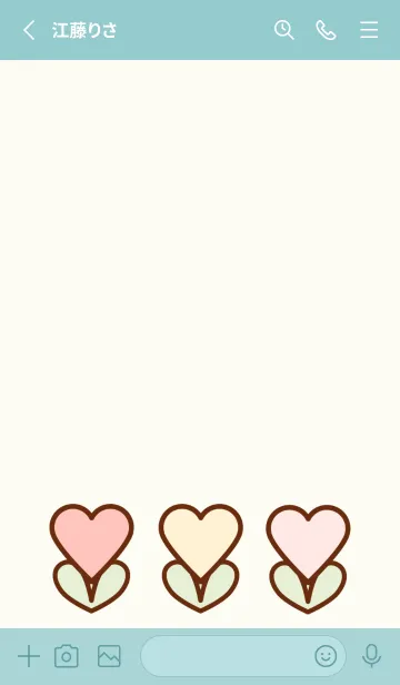[LINE着せ替え] Little pastel heart flowersの画像2