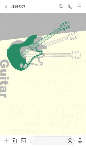 [LINE着せ替え] エレキギター Line  フォレストグリーンの画像2