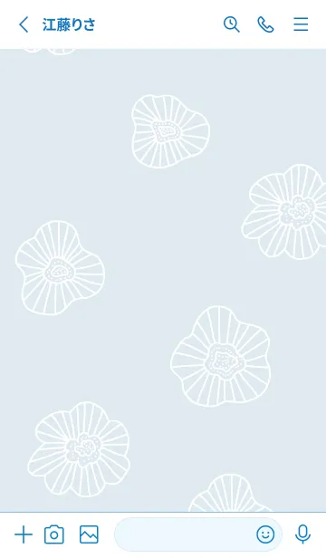 [LINE着せ替え] くすみカラー 白い線の花3の画像2