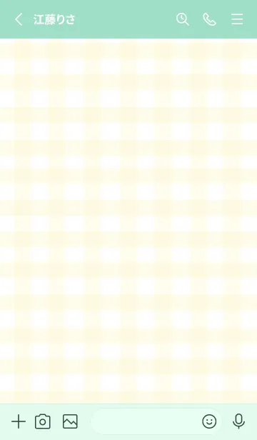 [LINE着せ替え] SIMPLE HEART =check mintyellow=の画像2