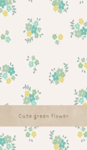 [LINE着せ替え] かわいい緑の花の画像1
