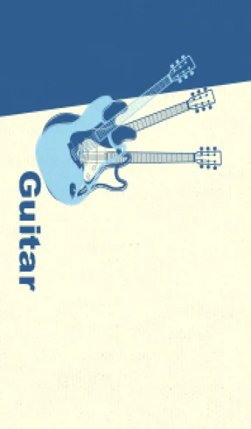 [LINE着せ替え] エレキギター Line  空色の画像1