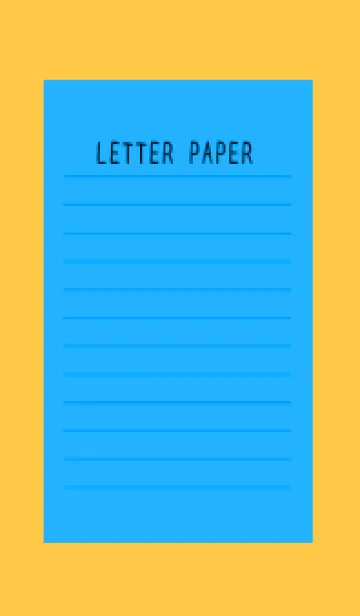 [LINE着せ替え] カラー便箋/ブルー/オレンジの画像1