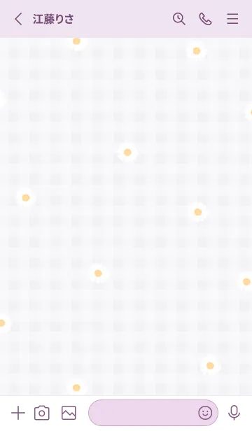 [LINE着せ替え] violet♡デイジーとチェック04_1の画像2