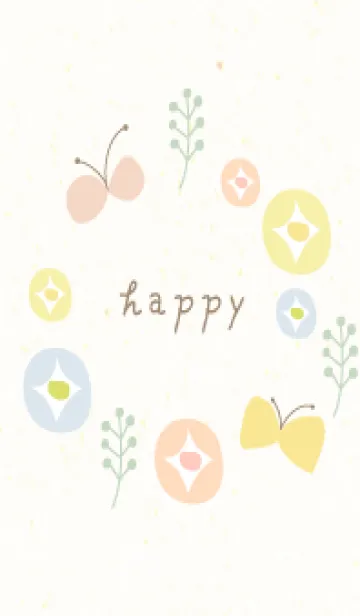 [LINE着せ替え] 北欧風 蝶と花18の画像1