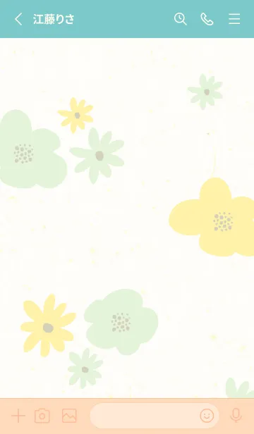 [LINE着せ替え] 2色のかわいい花8の画像2