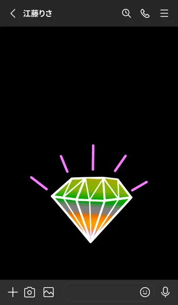 [LINE着せ替え] グラデーション ダイヤモンド .85の画像2