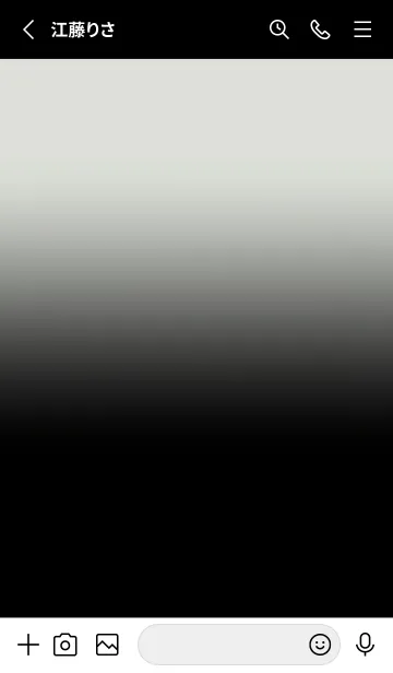 [LINE着せ替え] Black & Fog Grey Theme V.5 (JP)の画像2