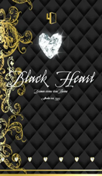 [LINE着せ替え] Black Heart simple4の画像1