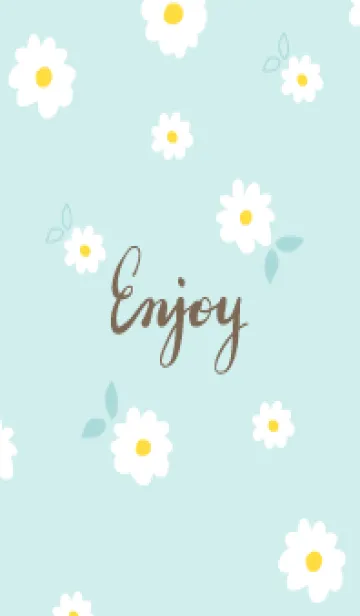 [LINE着せ替え] 白い花と時々はっぱ5の画像1