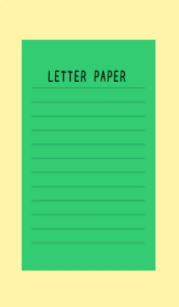 [LINE着せ替え] カラー便箋/グリーン/ライトイエローの画像1