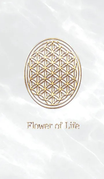 [LINE着せ替え] Flower of Life - Gold (S) - グレー 02の画像1