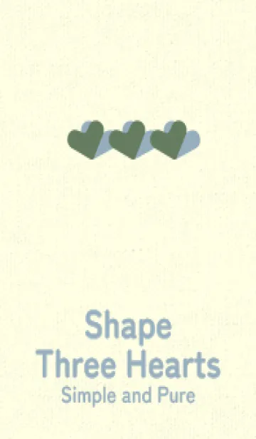 [LINE着せ替え] 3つのハート型の着せかえ エルムグリーンの画像1