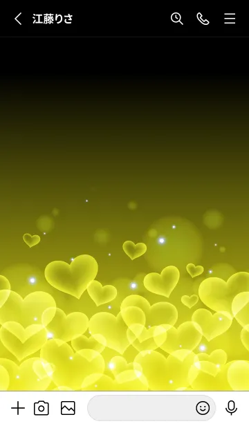 [LINE着せ替え] GOLDEN YELLOW HEARTの画像2