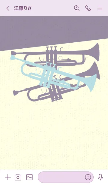 [LINE着せ替え] Trumpet CLR 水色の画像2