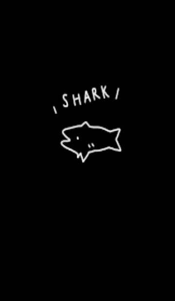 [LINE着せ替え] サメ。黒色。シンプル。ゆるい。の画像1