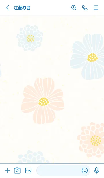 [LINE着せ替え] くすみカラー 可愛い花3の画像2