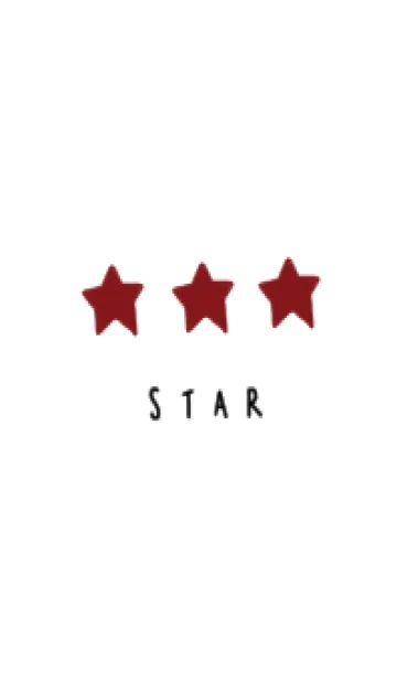 [LINE着せ替え] ホワイト×ボルドー。星。の画像1