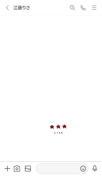 [LINE着せ替え] ホワイト×ボルドー。星。の画像2