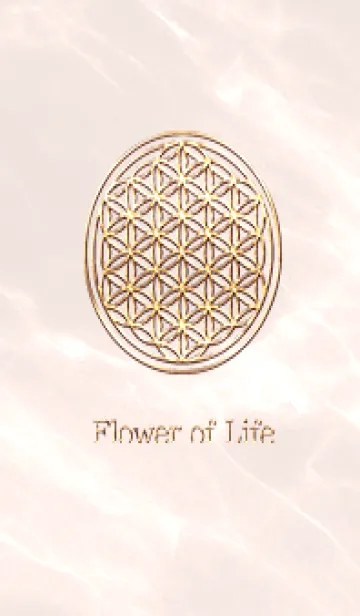 [LINE着せ替え] Flower of Life - Gold (S) - ベージュ 01の画像1