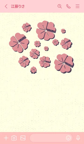 [LINE着せ替え] Piano clover オールドローズの画像2