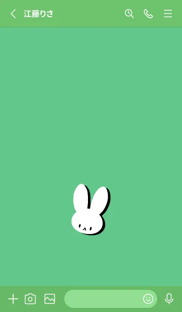 [LINE着せ替え] ホワイト ラビット 222の画像2