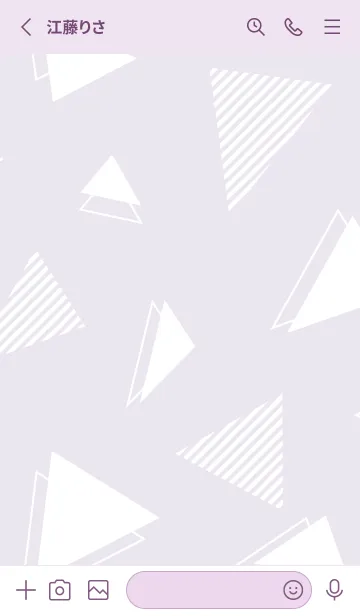 [LINE着せ替え] かわいい白三角23の画像2
