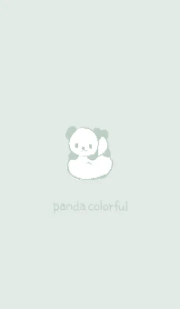 [LINE着せ替え] Panda colorful -- yellow green 02の画像1