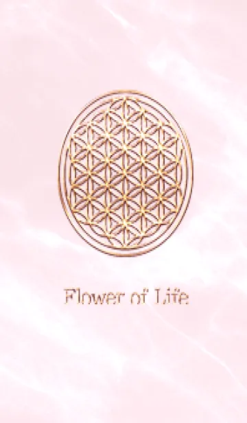 [LINE着せ替え] Flower of Life - Gold (S) - ピンク 01の画像1