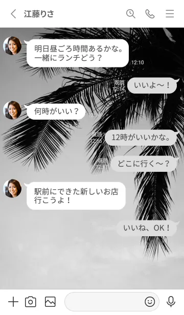 [LINE着せ替え] ALOHA Setting sun palm 44の画像3