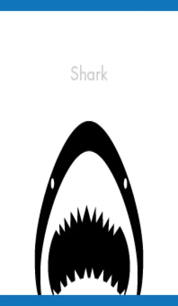 [LINE着せ替え] モノクロのサメ 白と青の画像1
