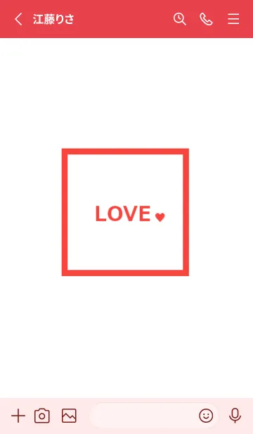 [LINE着せ替え] SIMPLE_LOVE #redの画像2