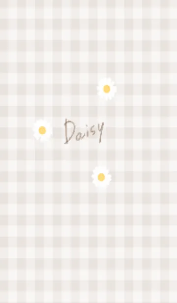 [LINE着せ替え] brown♡デイジーとチェック03_1の画像1