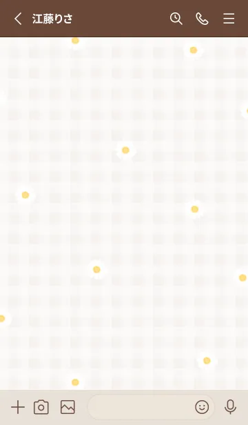 [LINE着せ替え] brown♡デイジーとチェック03_1の画像2