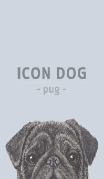 [LINE着せ替え] ICON DOG - パグ - PASTEL BL/03の画像1