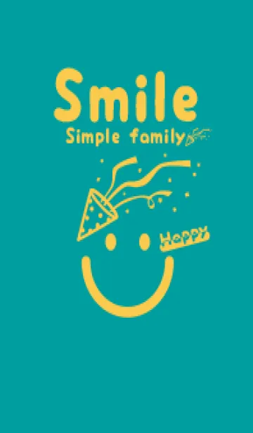 [LINE着せ替え] スマイル＆ハッピー ピーコックブルーの画像1