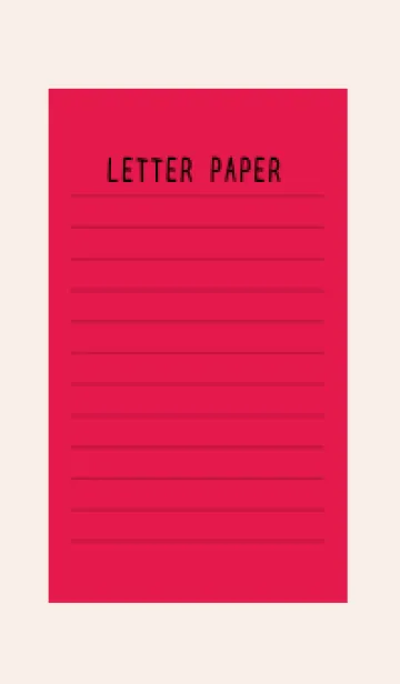 [LINE着せ替え] カラー便箋/レッドの画像1