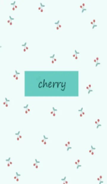 [LINE着せ替え] cherry_pattern #turquoiseの画像1