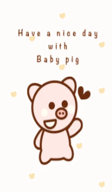 [LINE着せ替え] Cute baby pig 5 :)の画像1