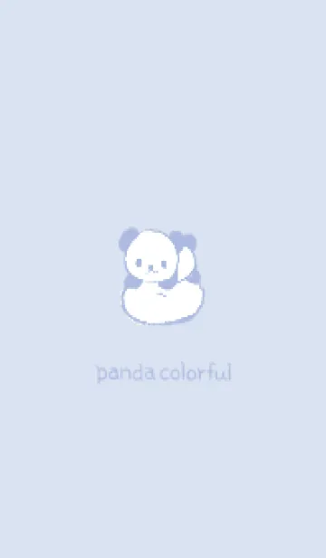 [LINE着せ替え] Panda colorful -- Light blueの画像1