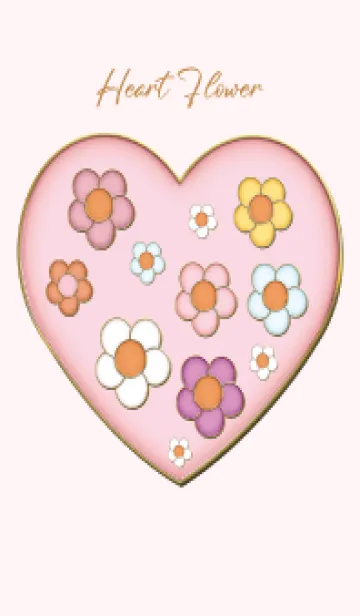 [LINE着せ替え] Enamel Pin Heart Flower 141の画像1