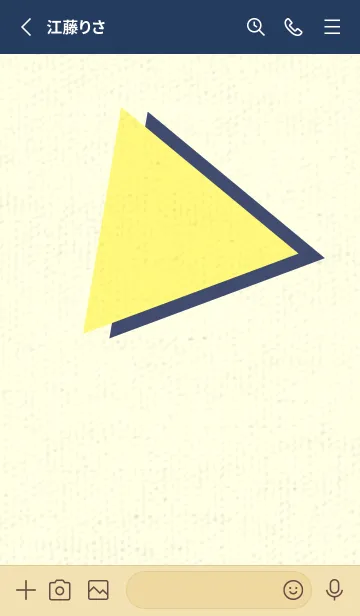 [LINE着せ替え] 三角型の着せかえ プリムローズイエローの画像2