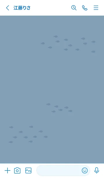 [LINE着せ替え] 泳ぐかわいい魚(モランディブルー)の画像2