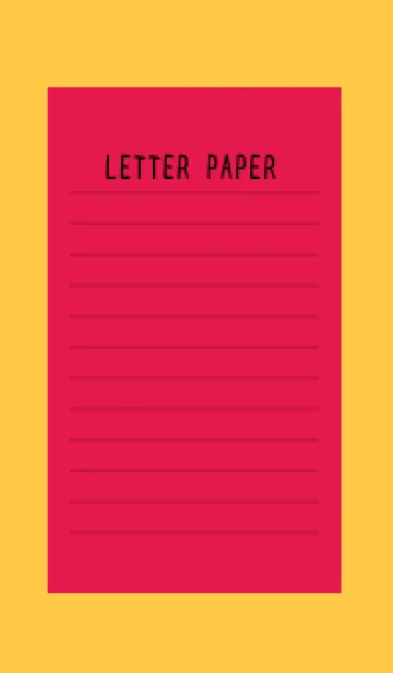 [LINE着せ替え] カラー便箋/レッド/オレンジの画像1