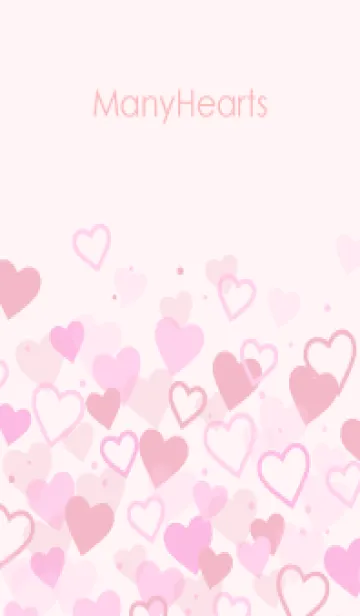 [LINE着せ替え] Many Hearts-PINK 65の画像1