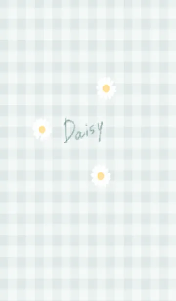 [LINE着せ替え] bluegreen♡デイジーとチェック06_1の画像1